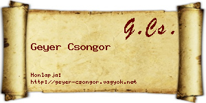 Geyer Csongor névjegykártya